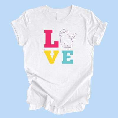 Love Cat In Colour Tee Thumbnail